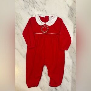 Maddie & Connor Pima knit Christmas romper